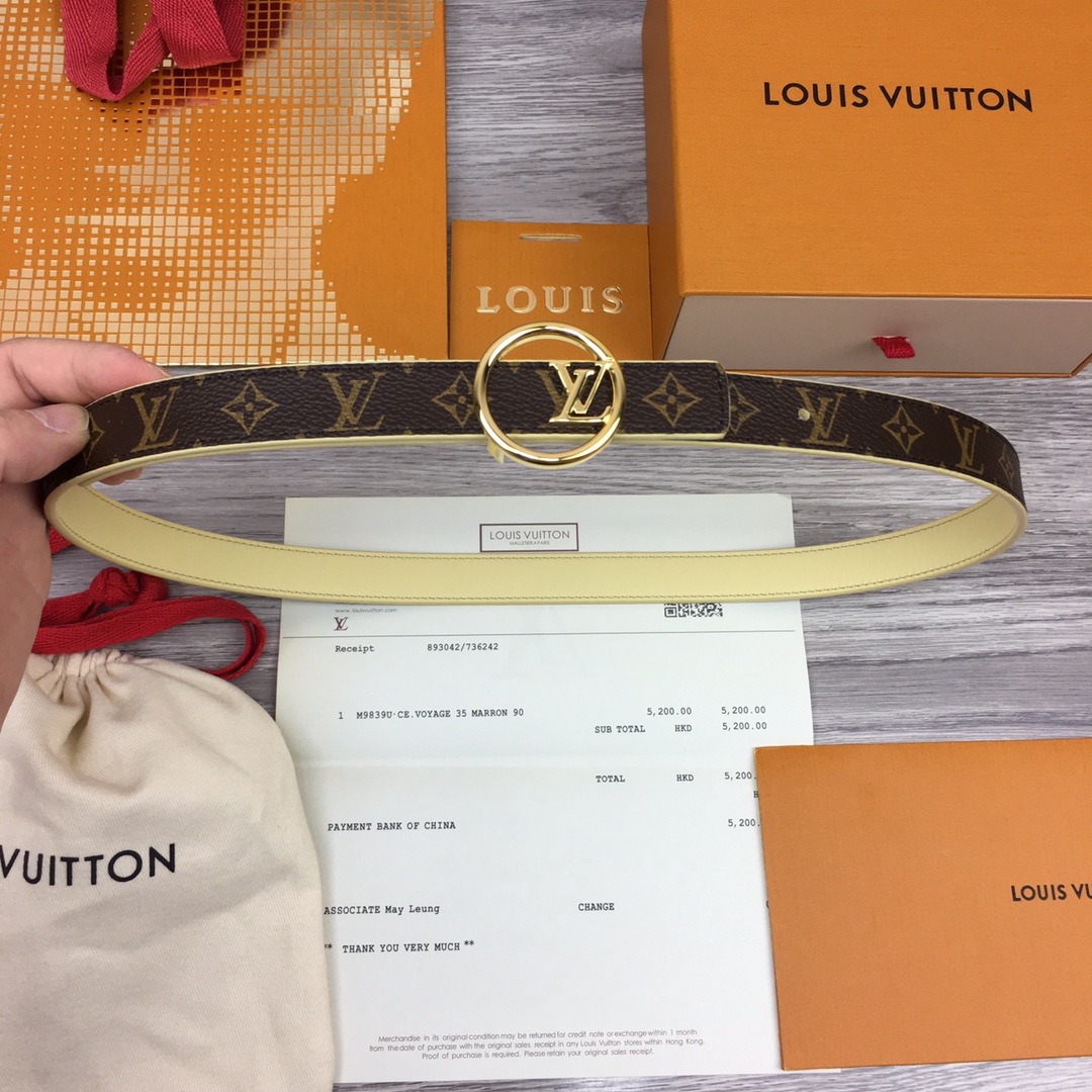 LV Women Circle 20mm Reversible Belt M0567V